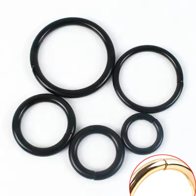 30/670Pcs 13-50mm Metal O Rings Buckles for Bag Strap Connect Hook Keychain Spring Ring Snap Hooks Dog Collar Carabiner Belt Loop