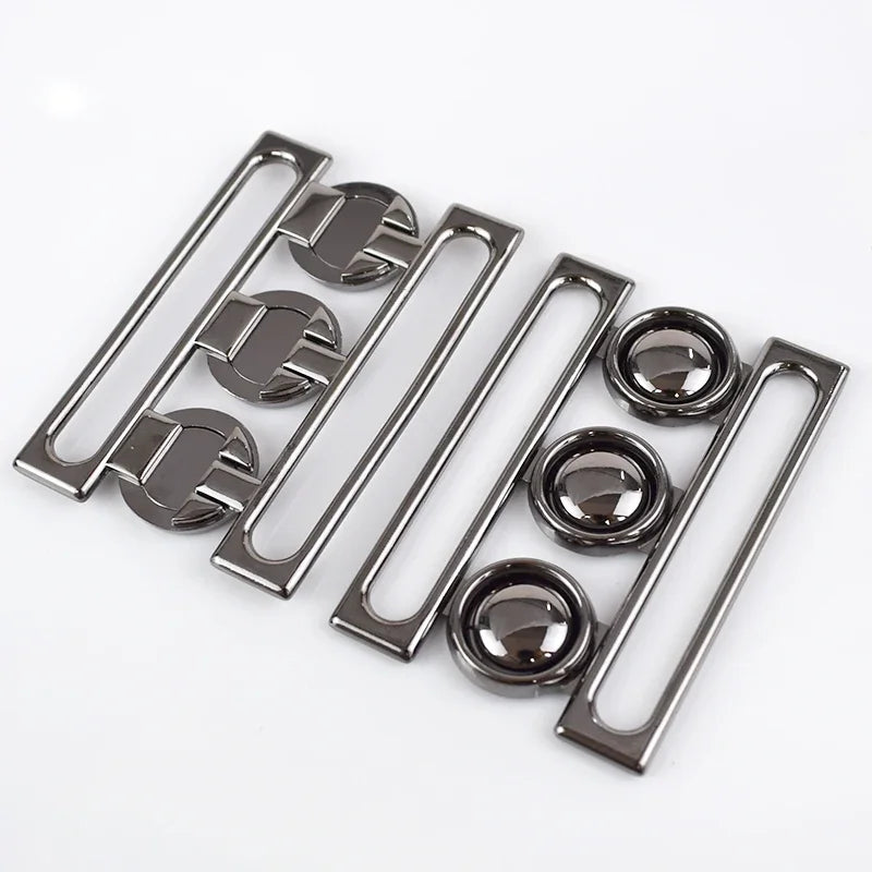 Meetee 3/100pcs 60mm Metal Buckles Women Coat  Down Jacket Waistband Belt Clasp DIY Garment Buttons Decoration Sewing Accessories