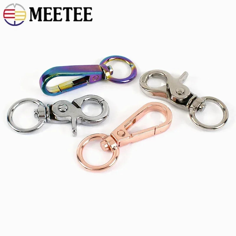 15/300Pcs Meetee 13mm Metal Bag Buckle Lobster Clasps Swivel Trigger Clip Snap Hooks Key Ring for Bags DIY Hardware Accessories