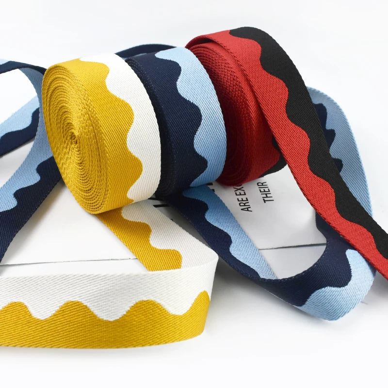5/150Yards 38mm Nylon Webbing Tapes for Bag Strap Decorative Canvas Ribbons Sewing Bias Lace Trimming Belt Binding Accessories