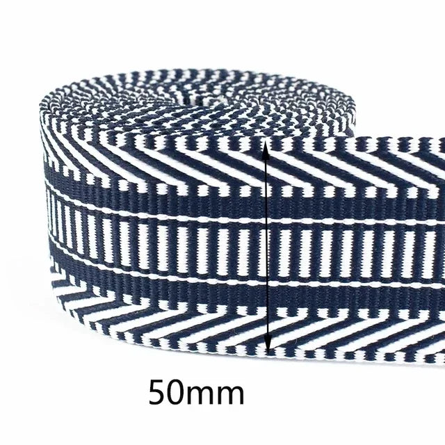3/100Meters 38/50mm Polyester Jacquard Webbing Tapes Thick Ribbon Bag Strap Belt for DIY Clothes Bias Binding Sewing Accessories