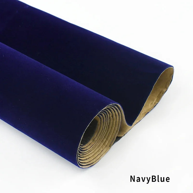90/1350cm*150cm 0.5mm Thick Self Adhesive Velvet Fabric Sticky Flock Fabrics DIY Jewelry Box Sofa Table Car Drawer Liner Backing