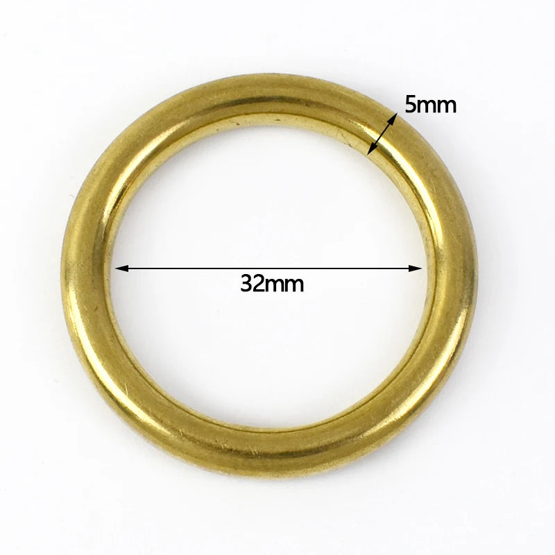 Meetee 10/300Pcs 12-45mm Brass Bag Buckles Bags Hanger O D Ring Hook Side Carabiner Rings for Dog Coller Hardware Buckle Supplies