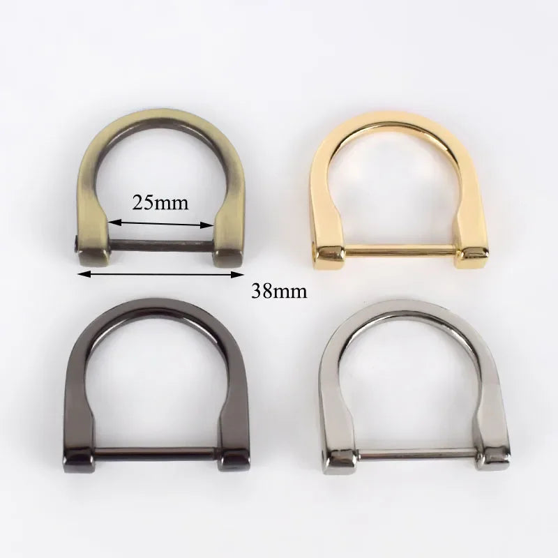 8/300pcs Meetee Detachable Screw D Buckle U Ring Metal Bag Chain Adjuster Hanger Hook Clasp Handle Connector DIY Handbag Accessories