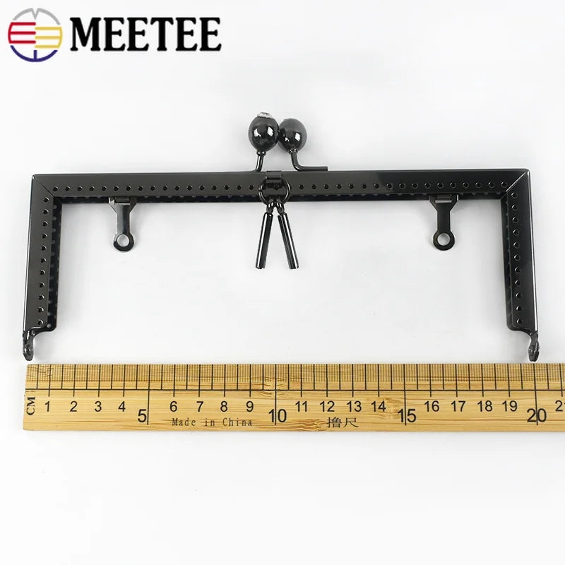 2/50Pcs 20.5cm Metal Purse Frame Kiss Clasp Lock Bag Handles for Women's Clutch Bags DIY Handbag Making Hardware Accessories