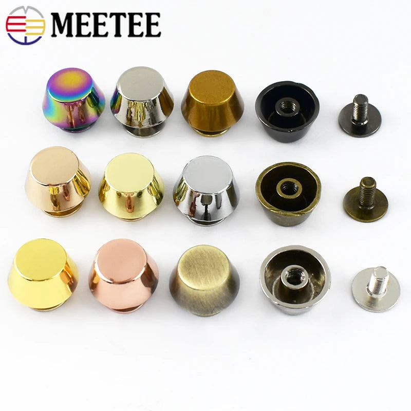 30/1000Pcs Metal Nails Buckles Bag Purse Bottom Protecting Feet Nail Stud Belt Screwback Button Rivet Spike Hardware Accessories