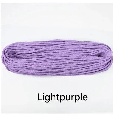 25/800Meters 7mm 8 Shares Round Cotton Cords Decorative Rope Twisted Braided Drawstring Ropes DIY Home Textile Craft Sewing