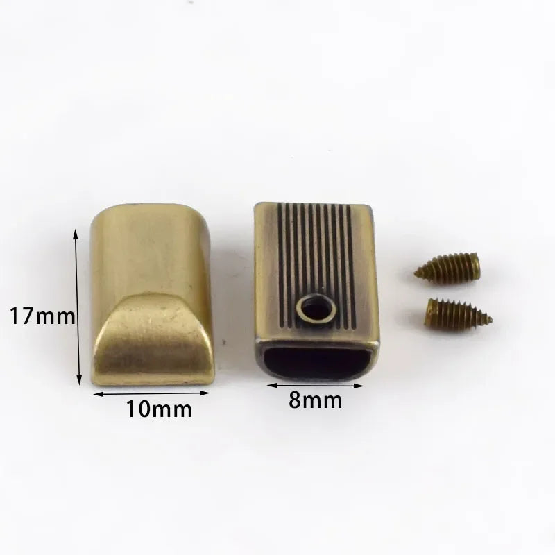 30/600Pcs Meetee Metal Zippers Tail Clip Zips Stopper Plug Head with Screw Bag Wallet Handbag Zip End Clasp DIY Hardware Accessories