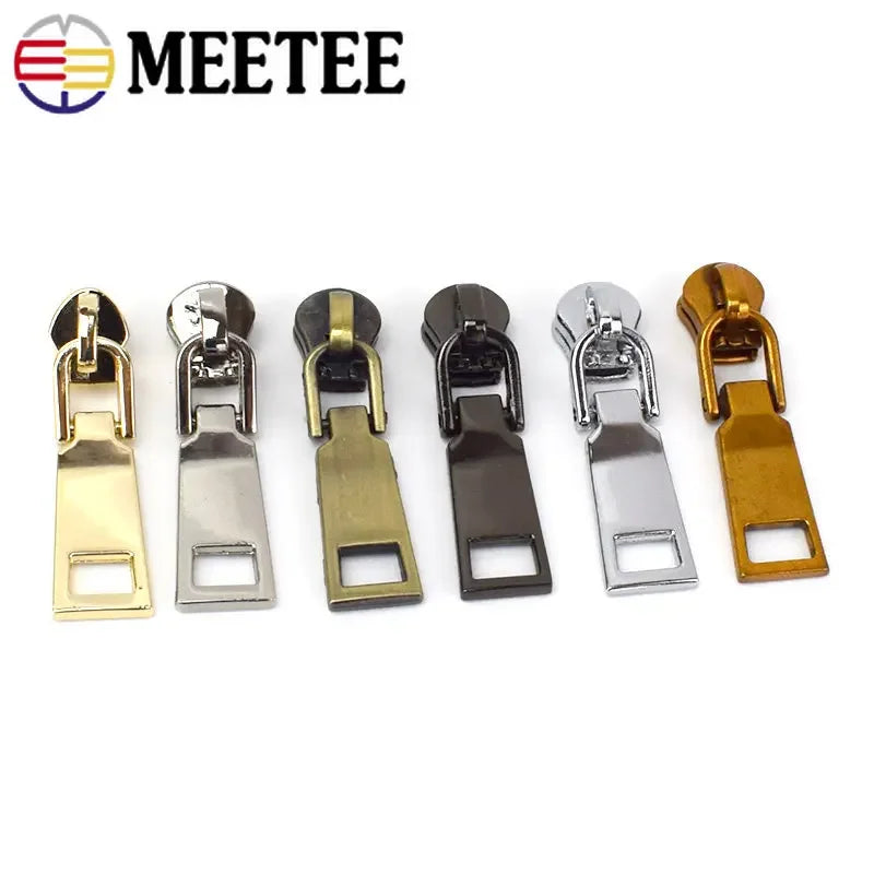 15/500Pcs 3# 5# Zipper Sliders for Metal Zippers Repair Kit Jackets Zips Head DIY Luggage Bags Clothing Sewing Accessories