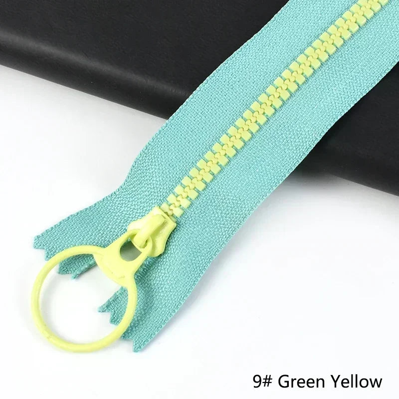 20/400Pcs 15-40cm 3# Resin Zippers Ring Zip Slider ClosedEnd Zipper for Bags Wallet Purse Decor Zips Repair Clothes Sewing Accessory