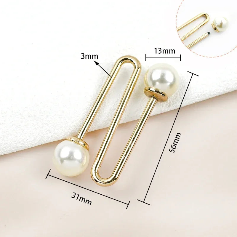 5/150Pcs Metal Ring Buckles U-shaped Detachable Decorative Clasp Irregular Spiral Button Shirt Collar Swimsuit Connection Hooks