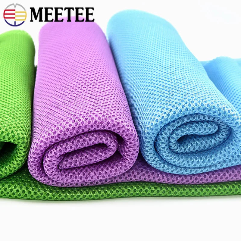100/1500*150cm 3 Layer Thickened Elastic Mesh Fabric 3D Breathable Cloth Seat Cover Sandwich Cloths for Bags Sofa Shoes Material