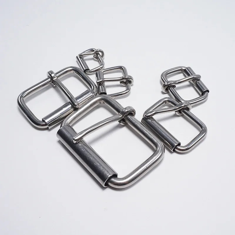 2/70Pcs Stainless Steel Roller Buckles Belts Hardware Pin Buckle for Webbing Strap Adjustment Shoe Clasp