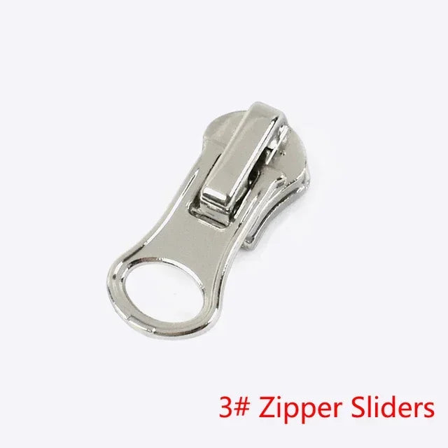 30/1000Pcs Meetee 3#5#8# Zipper Slider for Metal Zippers Bag Jacket Zip Puller DIY Clothes Zips Head Repair Kit Sewing Accessories