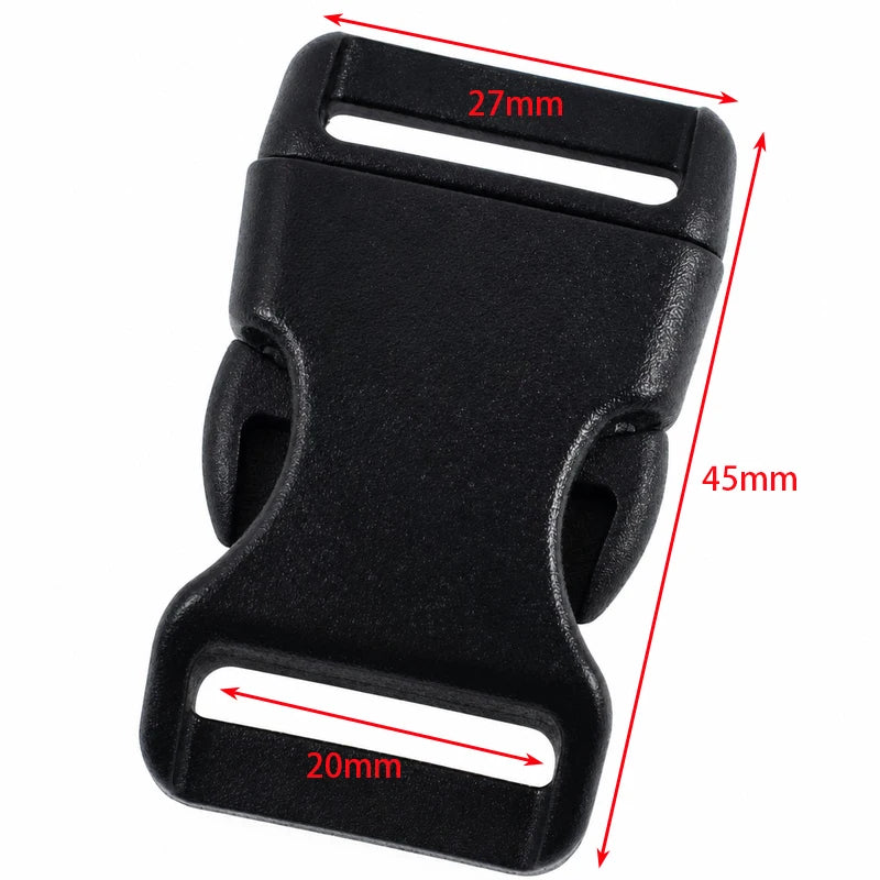 30/1000Pcs 10-38mm Black Plastic Buckles Bag Strap Side Release Buckle Dog Leash Adjust Belt Snap Button Webbing Clip Hook Fitting