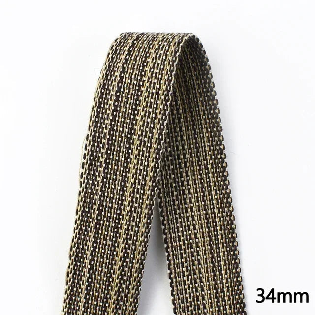 8/200M Polyester Cotton Webbing Strap Tape Jacquard Bag Shoes Backpack Label Ribbons DIY Sewing Biasband Clothing Accessories