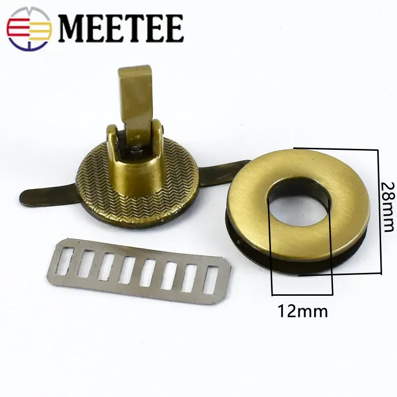 5/130Pcs Round Metal Turn Locks Snap for Handbag Women Bag Twist Lock Clasps Closure DIY Bags Hardware Accessories