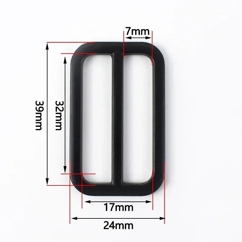 Meetee 15/500Pcs 25-50mm Metal Buckles for Bag Tri Glide Ring Hook Webbing Strap Adjuster Belt Buckle DIY Hardware Accessories