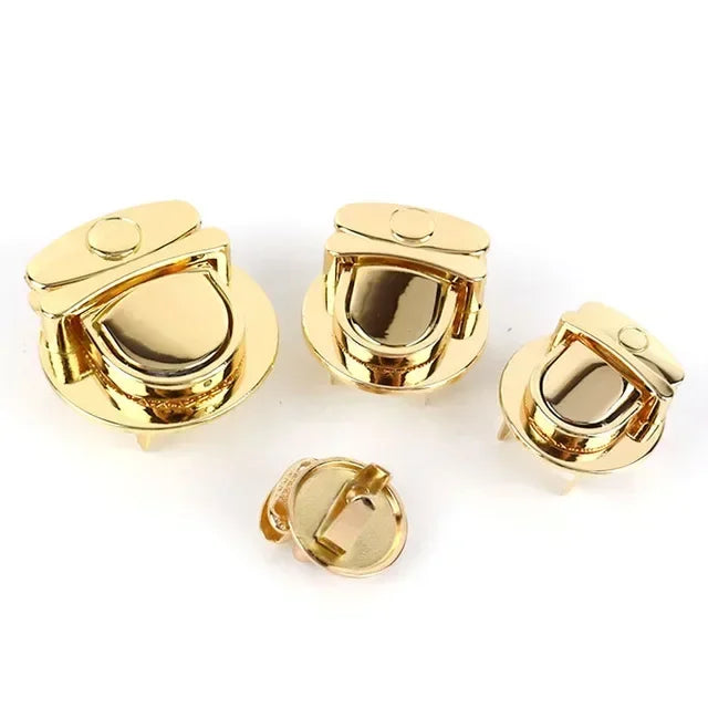 8/200Pcs Metal Round Clasp Turn Twist Lock Buckle for Bag DIY Handbag Clasps Purse Hardware Closure Locks Luggage Accessories