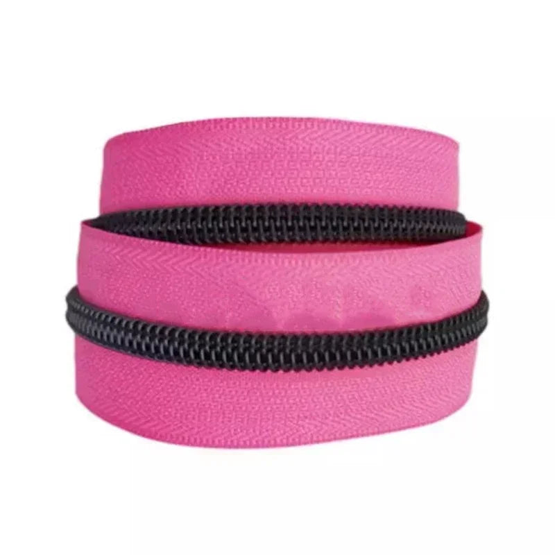8/200M 5# Nylon Zippers By The Meter Roll Bulk Zip Tapes Clothes Shoes Bag Coil Zips Closures Repair Kit DIY Sewing Accessories