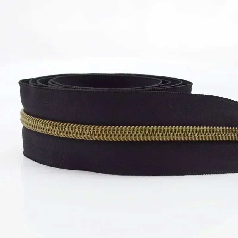8/300Meters 5# Nylon Zippers Colorful Tooth Coil Zipper for Garment Bags Zip Tape Repair Kit DIY Clothes Tailor Sewing Accessory