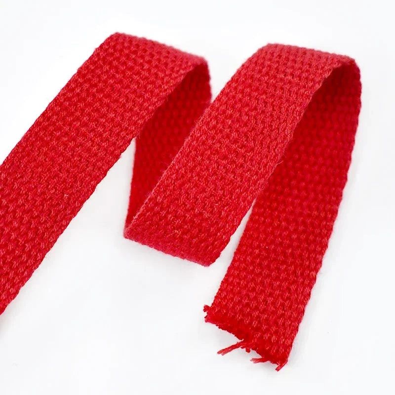 8/250Meters Meetee 20-50mm 1.2mm Thick Canvas Cotton Webbing Backpack Bag Strap Band Clothes Ribbon Tapes DIY Sewing Accessories