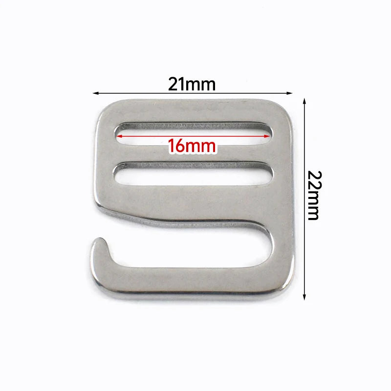 20/600Pcs 16-38mm Stainless Steel Bag Adjuster Buckle Webbing Strap Tri-Glide Slider Clasp Luggage Side Clip Hanger Hook Supplies