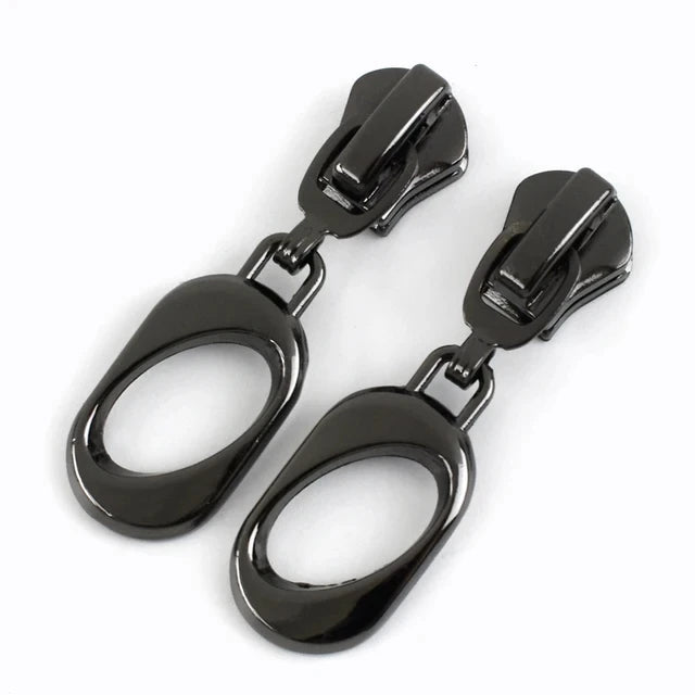 15/500Pcs 5# Zipper Sliders for Metal Nylon Resin Zips Tape Bag Clothes Decor Zip Head Puller Repair Kit DIY Sewing Accessories
