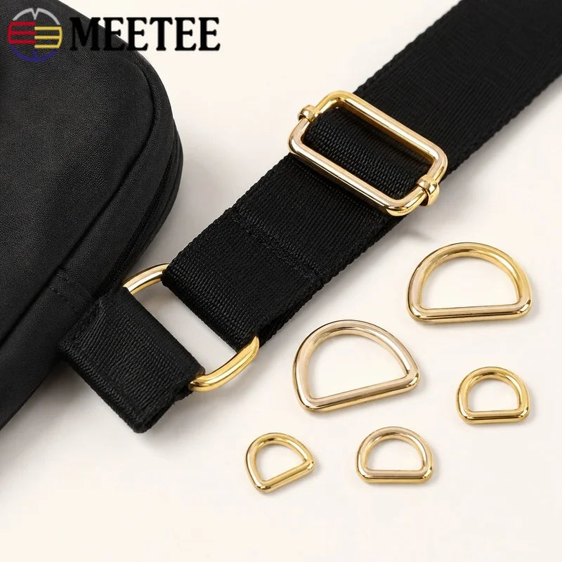 20/50Pcs 16-38mm Metal D Ring O Shape Buckle Bag Strap Belt Collar Webbing Connector Leather Craft Hardware Accessory Supplies