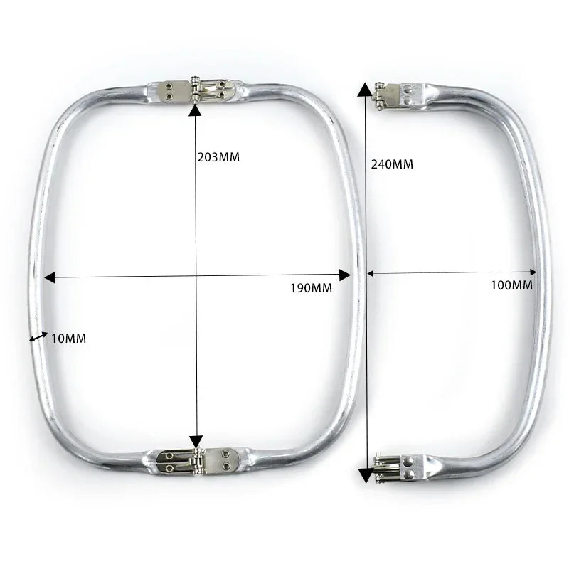 3/100Pcs Aluminium Tube Purse Frame Metal Wallet Kiss Lock Clasp Clutch Repair Handle Woven Bag Invisible Bracket Hardware Supply