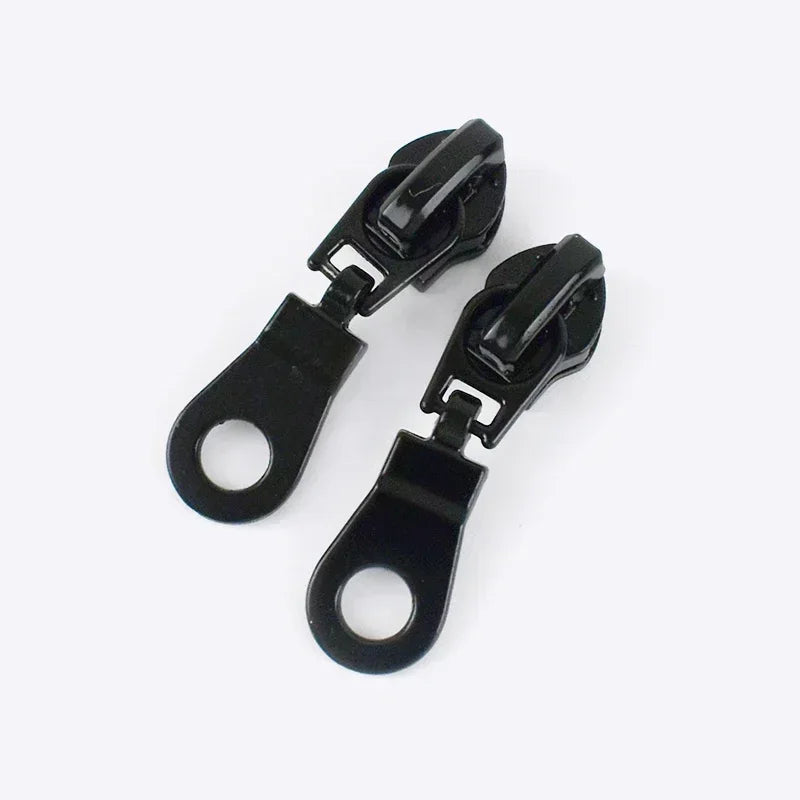 8/200Pcs 5# Zipper Slider for Nylon Zip Tapes Colorful Zips Head Bags Clothes Puller Repair Kit DIY Sewing Hardware Accessory