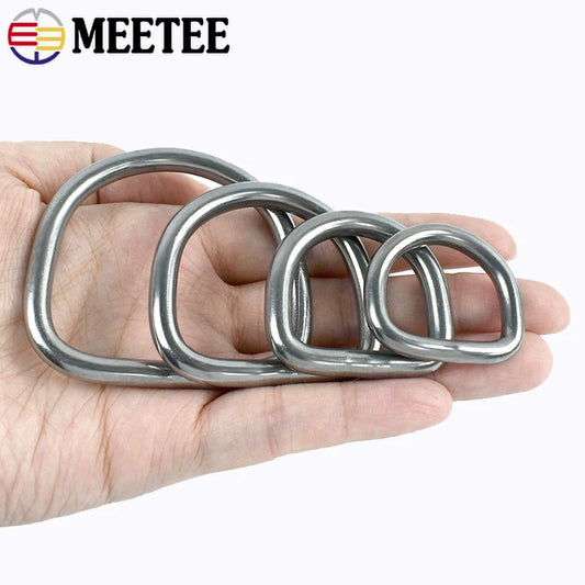 20/700Pcs 304# Stainless Steel D Ring Buckle Bag Strap Webbing Belt Buckles Pet Dog Collar Clasp DIY Bags Hardware Accessories