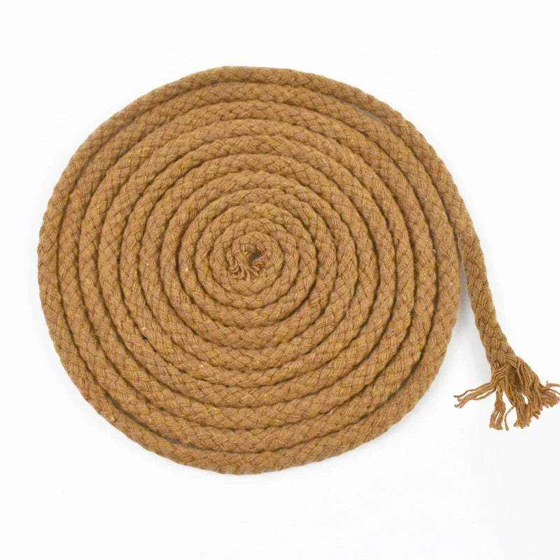 25/800Meters 7mm 8 Shares Round Cotton Cords Decorative Rope Twisted Braided Drawstring Ropes DIY Home Textile Craft Sewing