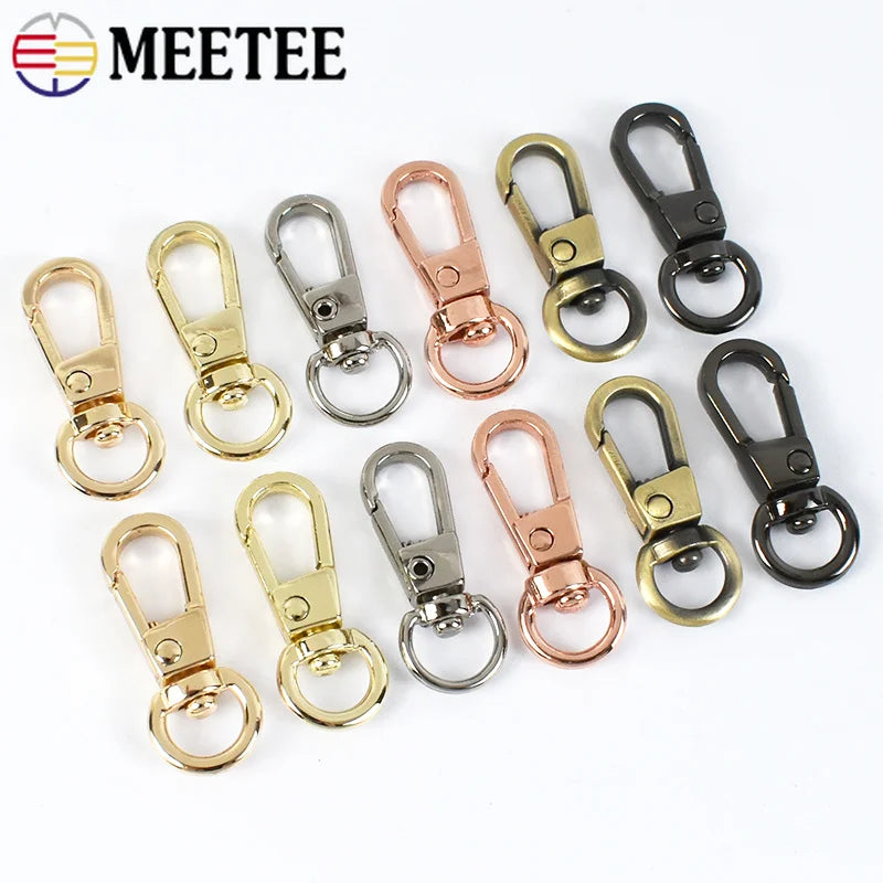 25/800Pcs 8mm Metal Lobster Buckles Snap Hooks Swivel Clasp Buckle for Bag Keychain Dog Collar Leash DIY Hardware Accessories