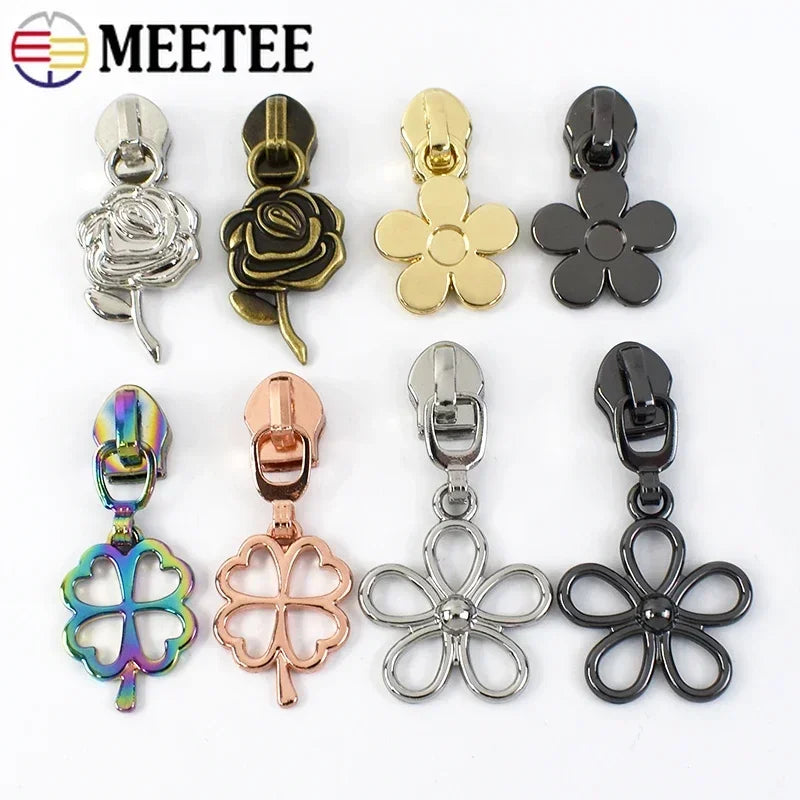 15/500Pcs 5# Zipper Slider for Nylon Zippers Tape Bag Zips Closure Head Puller Suitcase Zipp Repair Kit Sewing Accessories