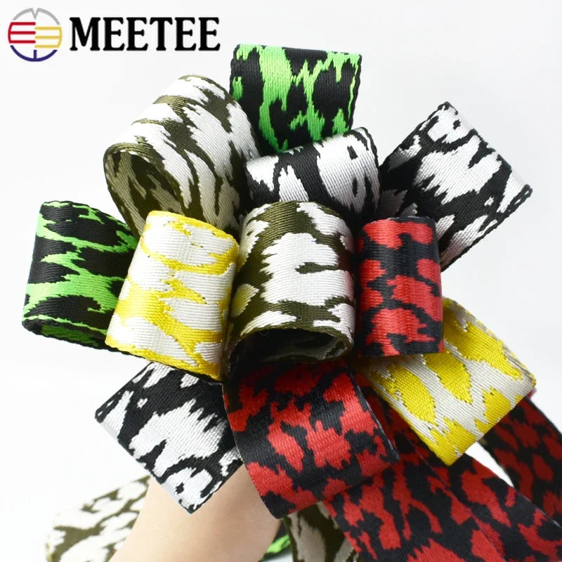 3/100M 38mm 3mm Thickened Jacquard Webbing Tape Strap For Bag Polyester Webbings Ribbon DIY Backpack Clothes Decorative Belt