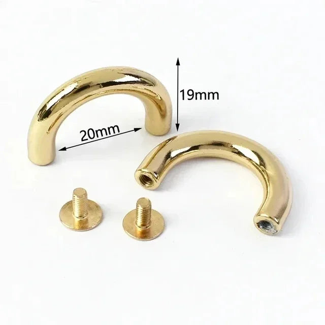 20/650Pcs 10-20mm Metal Buckles U Ring Bag Arch Bridge Screws Detachable Buckle Hanger Hook DIY Handbag Leather Craft Accessories