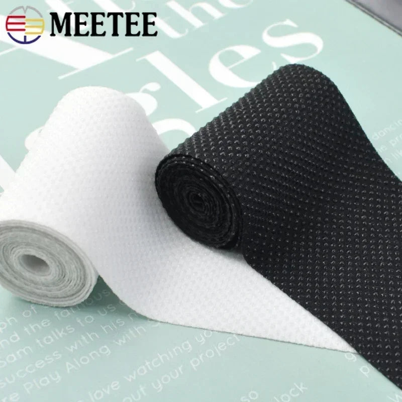 3/90Meters Meetee 50mm Elastic Band Non-slip Silicone Stretch Bands Rubber Webbing Belt DIY Sewing Garment Clothes Accessories