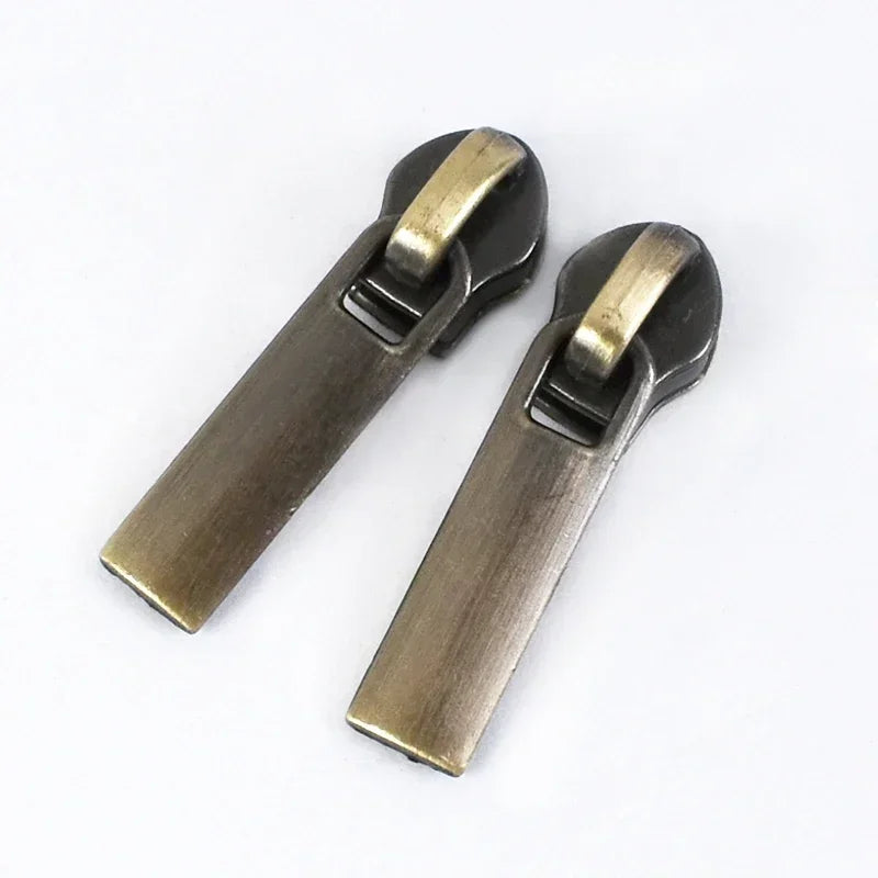 15/500Pcs 5# Zipper Slider for Nylon Zippers Tape Bag Zips Closure Head Puller Suitcase Zipp Repair Kit Sewing Accessories