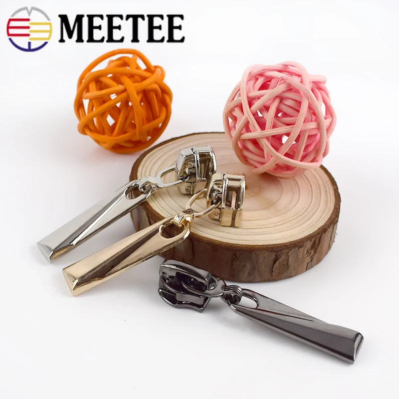15/550pcs 5# Zipper Sliders for Resin/Nylon/Metal Zippers DIY Clothes Jacket Coat Luggage Zip Head Repair Kit Sewing Accessories