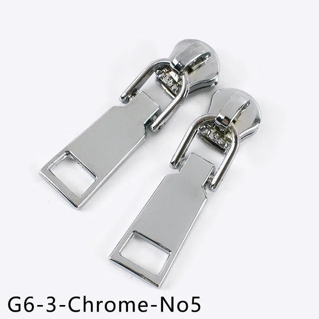 15/500Pcs 3# 5# Zipper Sliders for Metal Zippers Repair Kit Jackets Zips Head DIY Luggage Bags Clothing Sewing Accessories