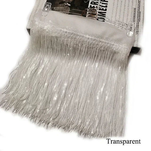 5/200Yards Meetee 10/18cm Sequin Tassel Lace Trim Fringe Trimming Ribbon for Clothing Dress Decoration DIY Sewing Accessories