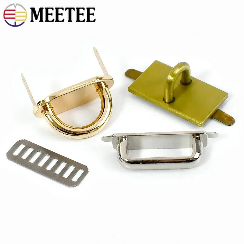 8/300Pcs Meetee Metal Arch Bridge Buckle D Ring Connector Clasp for Handbag Purse Belt DIY Leather Craft Bag Strap Accessories