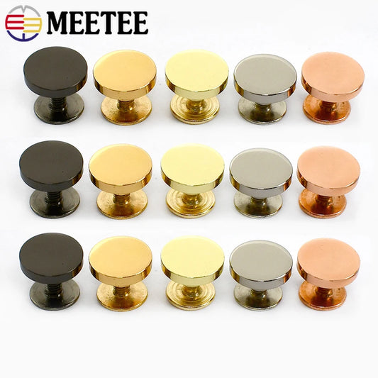20/600Pcs 10mm Round Head Screw Nail Metal Rivet Stud for Bag Bottom Rivets Buckles Decorative Clasp DIY Leather Strap Wallet