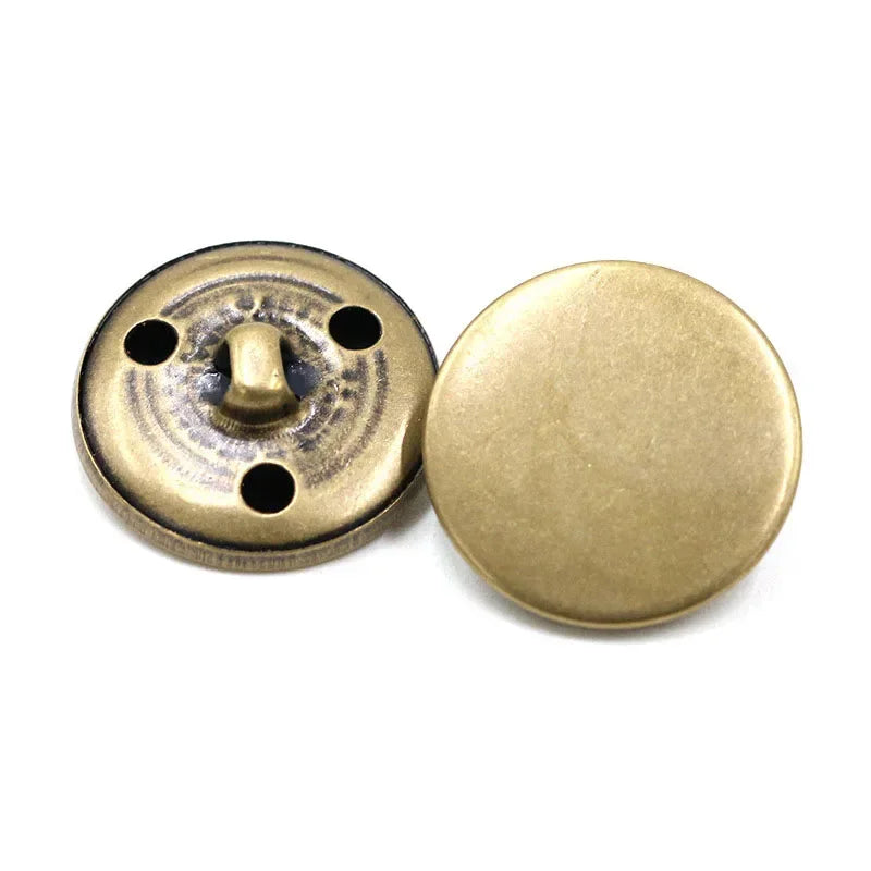 30/1200Pcs 15-25mm Vintage Mushroom Shank Button Metal Round Decor Buckle Jackets Fastener Clothes Sewing Replace Buttons Accessories