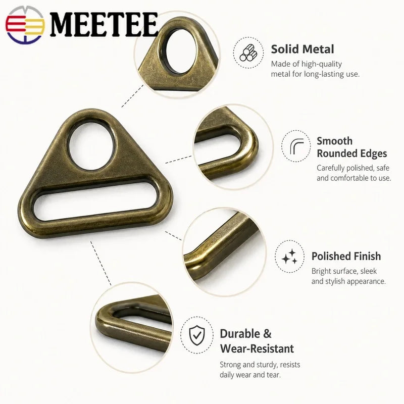 20/50/100Pcs 25mm Zinc Alloy Anti-Slip Triangle Buckles Strap Rings for Bikini Bras Handbags Garment Sewing Hardware Connection Craft