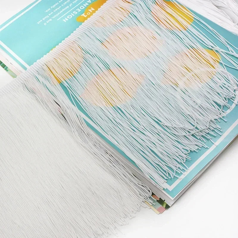 3/100Meters 20cm Polyester Tassel Fringe Curtains Lace Trim Latin Dress Decor Ribbon Clothes Fringes Fabric DIY Sewing Accessories