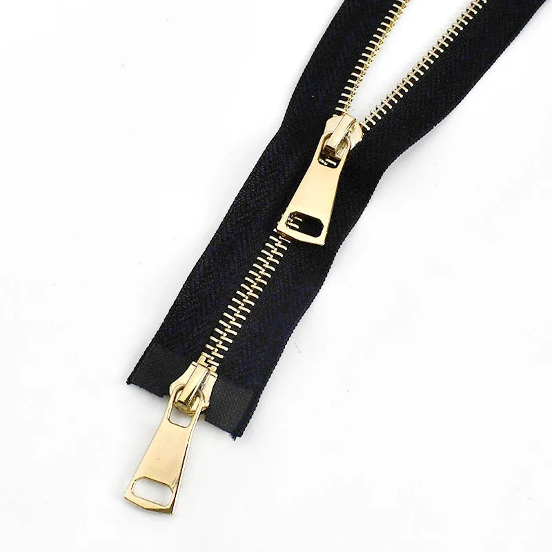 3/90Pcs Meetee 5# 60-150cm Metal Zipper Open End Single/Double Sliders Long Zippers Clothes Down Jacket Coat Zip DIY Sewing Accessories