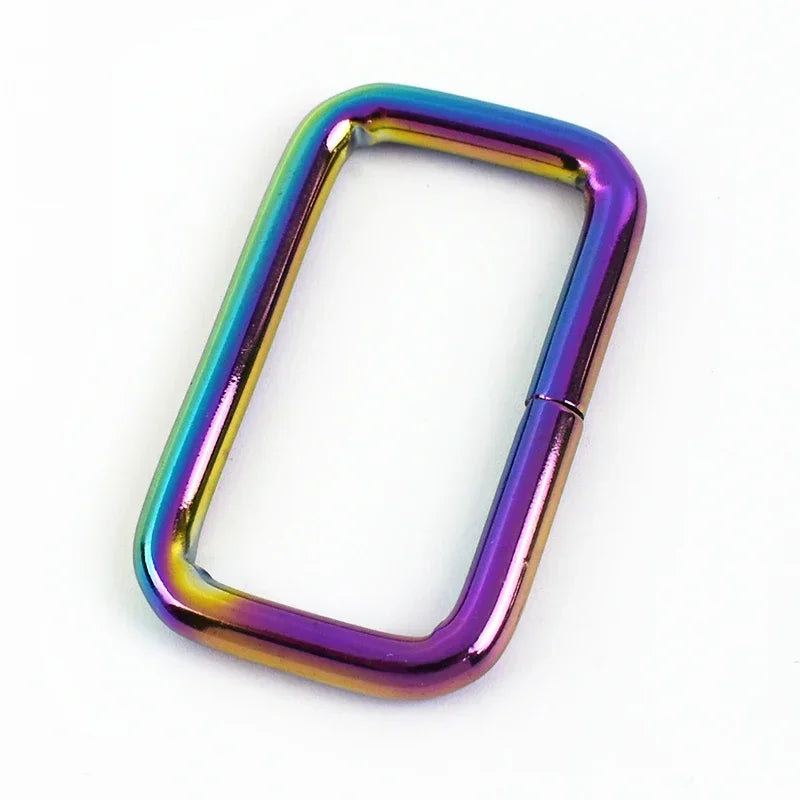 30/1000Pcs 13-50mm O D Ring Metal Buckles for Bag Strap Rectangle Rings Carabiner Clip Hook Webbing Belt Loop Crafts Accessories