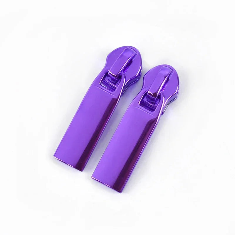 8/200Pcs 5# Zipper Slider for Nylon Zip Tapes Colorful Zips Head Bags Clothes Puller Repair Kit DIY Sewing Hardware Accessory